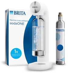 Machine à soda SodaONE blanche + 1 cylindre CO2 + 1 bouteille en PET Brita