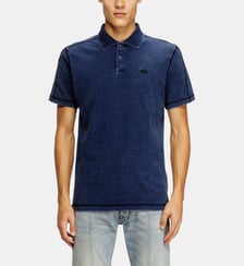 Polo en coton effet denim Diesel