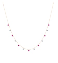 Collier Rivière CONFETTI -  Diamants et rubis - Or rose 750‰ La Brune & La Blonde