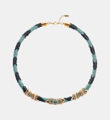 Collier perles tissées cabochon central SHERANE Hipanema