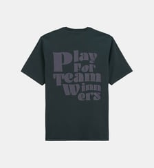 T-shirt col rond en jersey de coton imprimé dos Serge Blanco