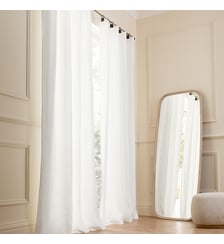 Rideau en lin lavé, doublé, avec passants AM.PM
