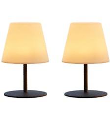 Lampe de table pack de 2 sans fil pied gris LED dimmabl Lumisky