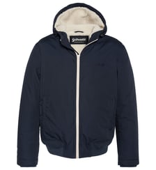 Blouson droit court Bluster2 à capuche Schott