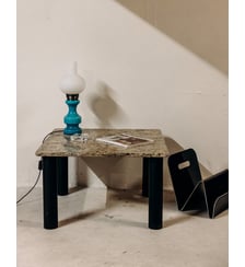 Table basse en granite et métal Marie-Pierre N°95- Produit chiné Debongout