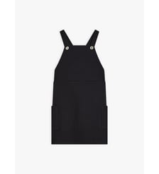 robe salopette en molleton de coton noir Agnès b.