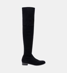 Gloria - Cuissardes En Cuir Veau Stretch Noir Parallèle