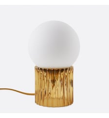 Lampe à poser, verre strié coloré et opaline La Redoute Interieurs