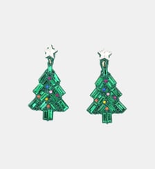 Boucles d'oreilles clips - sapins verts Balaboosté