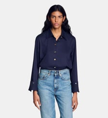 Chemise en coton à larges poignets Sandro