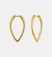 Grandes boucles d’oreilles en anneau en argent 925 dorées 18K Aristocrazy