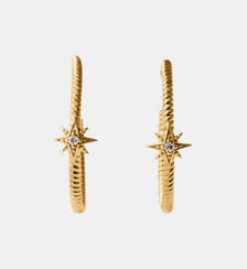Boucles d’oreilles à cerceaux à texture gallonnée en 925 argenté Aristocrazy