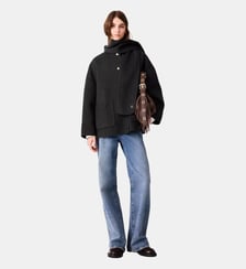 Manteau echarpe amovible Maje