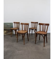 Lot de 4 chaises en bois Luterma Claude N°1365- Produit chiné Debongout