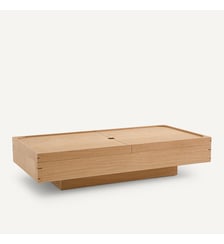 Table basse de rangement en plaqué chêne AM.PM