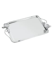 Plateau rectangulaire à anses en métal argenté - 43 x 31 cm - ANEMONE Christofle