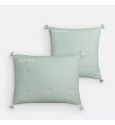 Housse coussin gaze de coton personnalisée Kumla La Redoute Interieurs