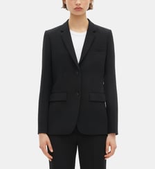 Veste de costume en crêpe coupe structurée The Kooples