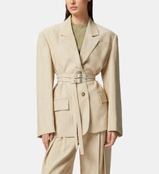 Blazer oversize en toile texturée Pinko