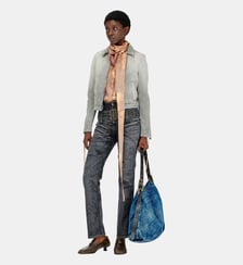 Veste en denim chevron effet usé Diesel