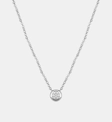 Magic touch collier solitaire en or blanc Djula