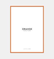 Cadre en bois orange en acrylique Poster & Frame
