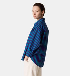Chemise droite Conan rayée en coton bio Leon & Harper
