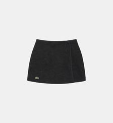 Jupe portefeuille courte maille bouillie Lacoste