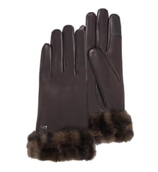 Gants tactiles en cuir d'agneau pleine fleur - doublés chaud Isotoner