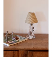 Petite lampe en cristal et vichy Suzanne N°645- Produit chiné Debongout