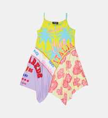 Robe imprimée patchwork avec logo Dsquared2