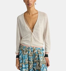 Cardigan bosque en lin Momonì