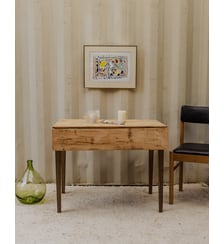 Table à manger avec rabats en bois Romy N°1389- Produit chiné Debongout