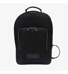 Sac à dos en cuir et toile canvas noir Seattle Serge Blanco