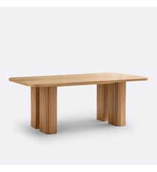 Table à manger rectangulaire, plaqué chêne et pin, 6 à 8 couverts La Redoute Interieurs