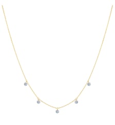 Collier 360° - 5 diamants, poids total 1ct approx. - Or jaune 750‰ La Brune & La Blonde