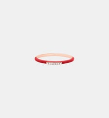 Bague Fine Marbella Email Rouge Djula