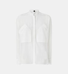 Chemise col mao en coton et soie Pinko