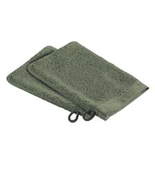 Lot de 2 gants de toilette en coton bio, DOUCEUR NATURE Blanc Cerise