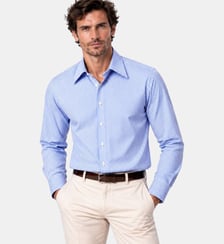 Chemise à rayures bâton grand col coupe droite Atelier Privé