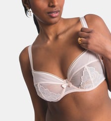 Soutien-gorge corbeille Intuition rose pâle grande taille Maison Lejaby
