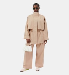 Parka mi-longue oversize déperlante Lacoste