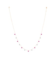 Collier Rivière CONFETTI -  Diamants et rubis - Or rose 750‰ La Brune & La Blonde