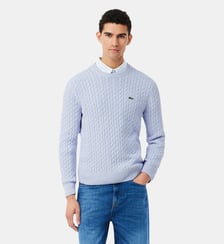 Pull torsadé coton Lacoste