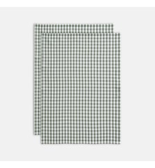 Lot de 2 torchons à carreaux tissé-teint, en coton lavé La Redoute Interieurs