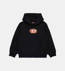Sweat-shirt à capuche avec logo Glowing Oval D Diesel Kids