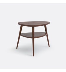 Chevet vintage double plateau noyer et plaqué La Redoute Interieurs