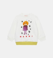 Sweat-shirt à col ras du cou avec imprimé Galaxy Marni