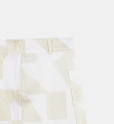 Jupe droite en coton et lin DKNY