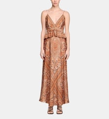 Robe longue à imprimé bandana Sandro